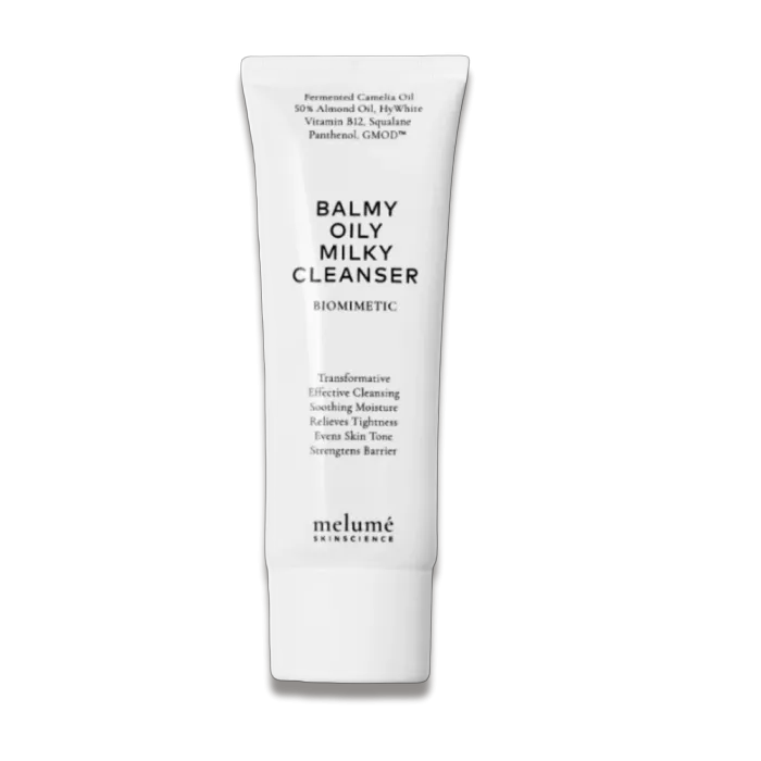 Освітлюючий зволожувальний бальзам для очищення шкіри - Melume Balmy Oily Milky Cleanser