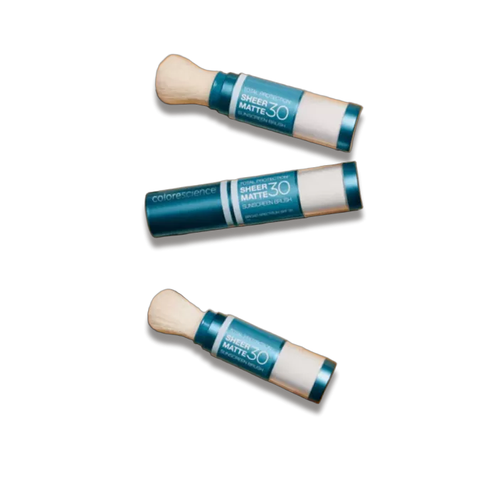 Сонцезахисна матуюча пудра з щіткою SPF 30 - Colorescience Sunforgettable® Total Protection™ Sheer Matte SPF 30