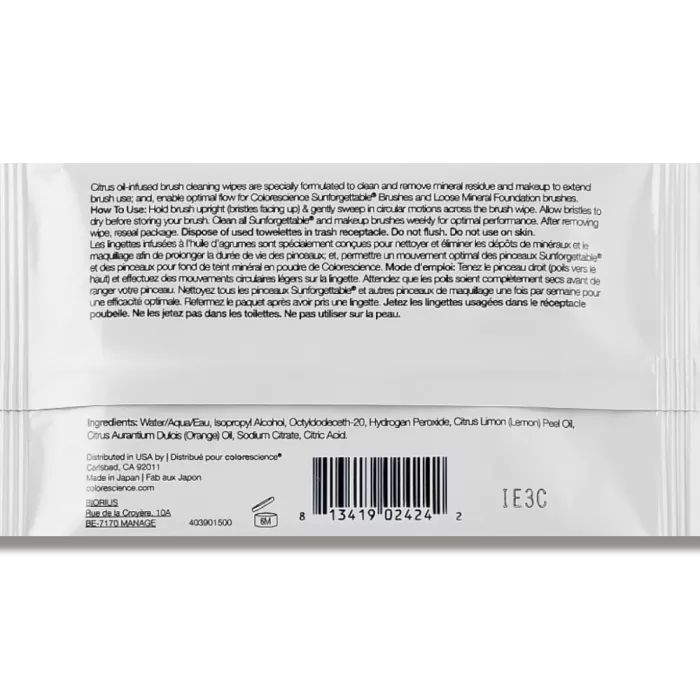 Серветки для очищення щіток - Colorescience Brush Cleaning Wipes