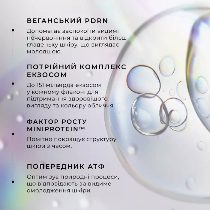 СИРОВАТКА ДЛЯ ОБЛИЧЧЯ ДЛЯ ВІДНОВЛЕННЯ ТА ОМОЛОДЖЕННЯ EXO-PDRN PRISMATIC+ MEDIK8