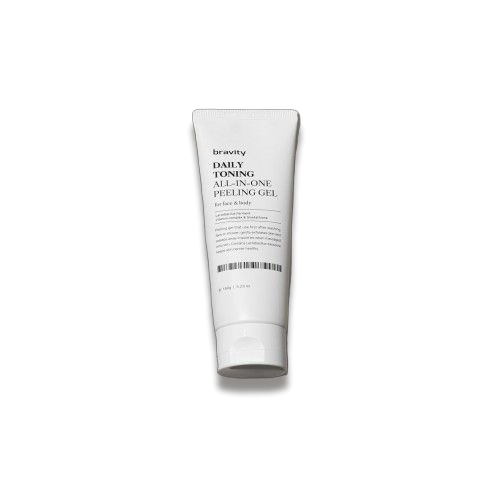 Пілінг гель для шкіри обличчя та тіла з лактобактеріями Bravity Daily Toning All In One Peeling Gel, 200 г