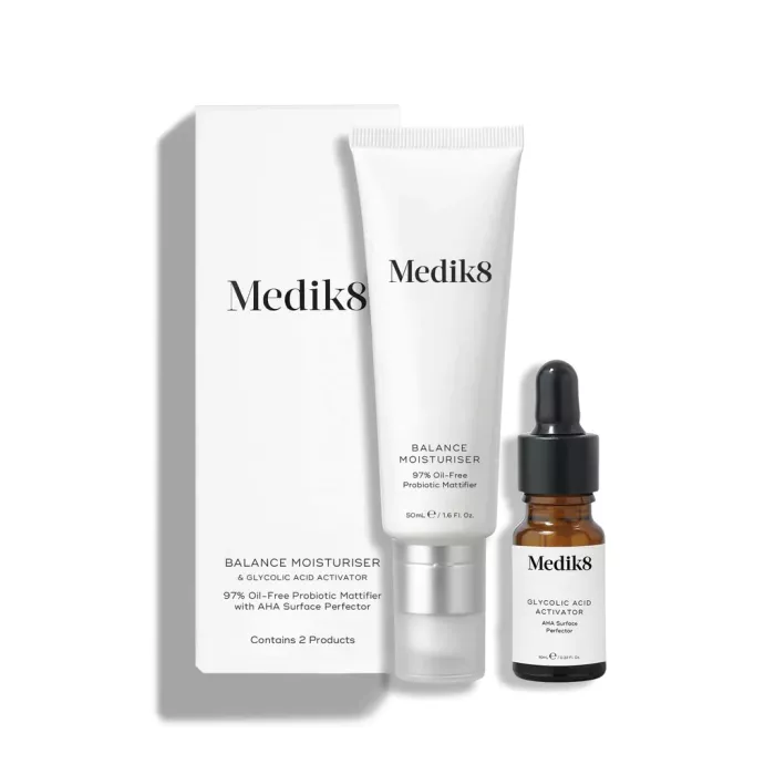 НАБІР КОСМЕТИКИ ДЛЯ ЗВОЛОЖЕННЯ ШКІРИ BALANCE MOISTURISER™ & GLYCOLIC ACID ACTIVATOR™ MEDIK8