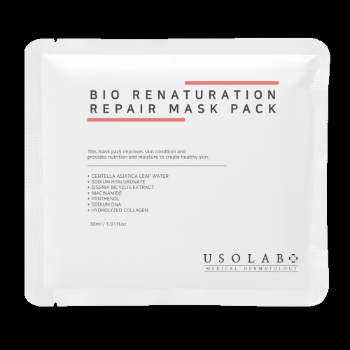 Відновлююча, заспокійлива та омолоджуюча маска Usolab Bio Renaturation Repair Mask Pack