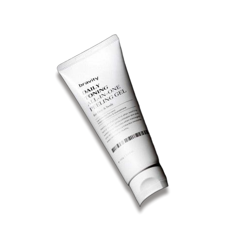 Пілінг гель для шкіри обличчя та тіла з лактобактеріями Bravity Daily Toning All In One Peeling Gel, 200 г