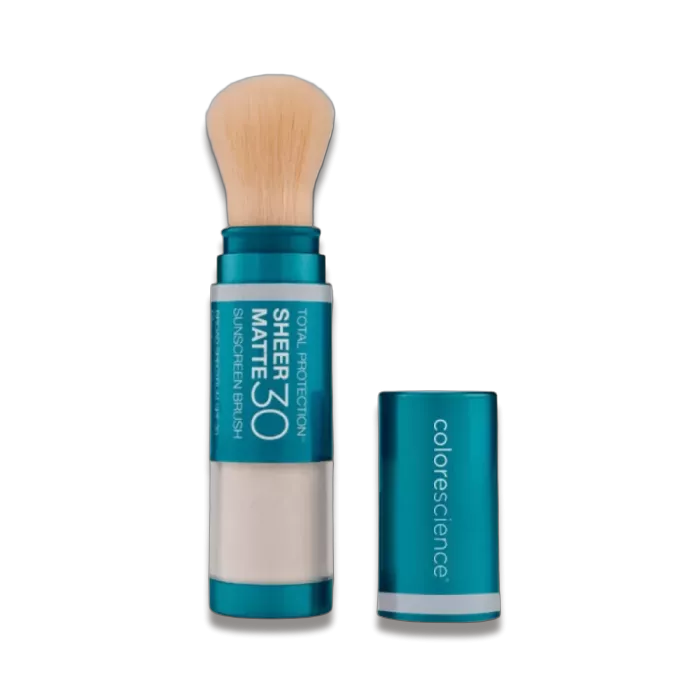 Сонцезахисна матуюча пудра з щіткою SPF 30 - Colorescience Sunforgettable® Total Protection™ Sheer Matte SPF 30