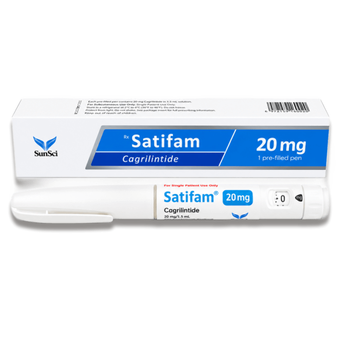 Кагрилінтид Satifam 20 мг — шприц-ручка для контролю апетиту та ваги