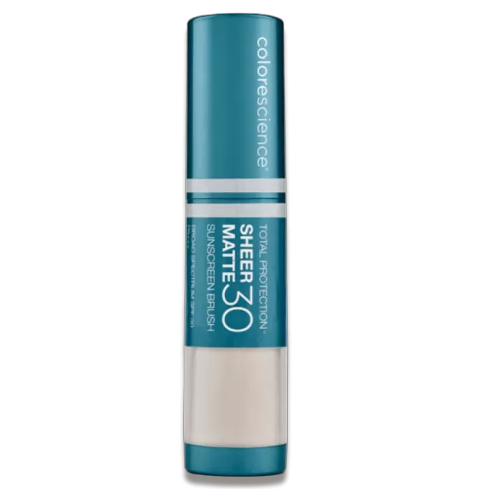 Сонцезахисна матуюча пудра з щіткою SPF 30 - Colorescience Sunforgettable® Total Protection™ Sheer Matte SPF 30